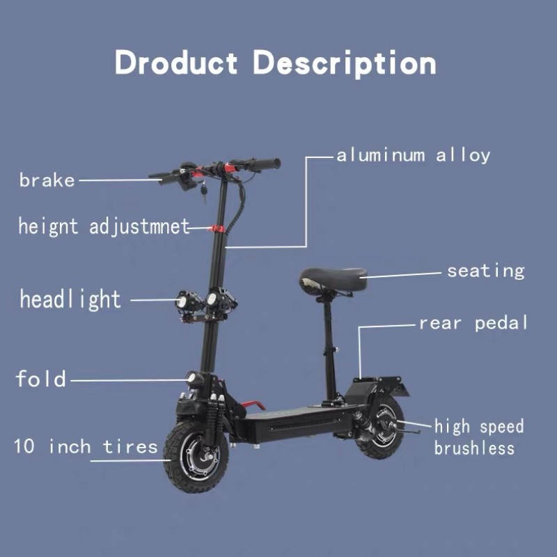 🎈【Aproveite o desconto por tempo limitado!🎈】Patinete elétrico para adultos