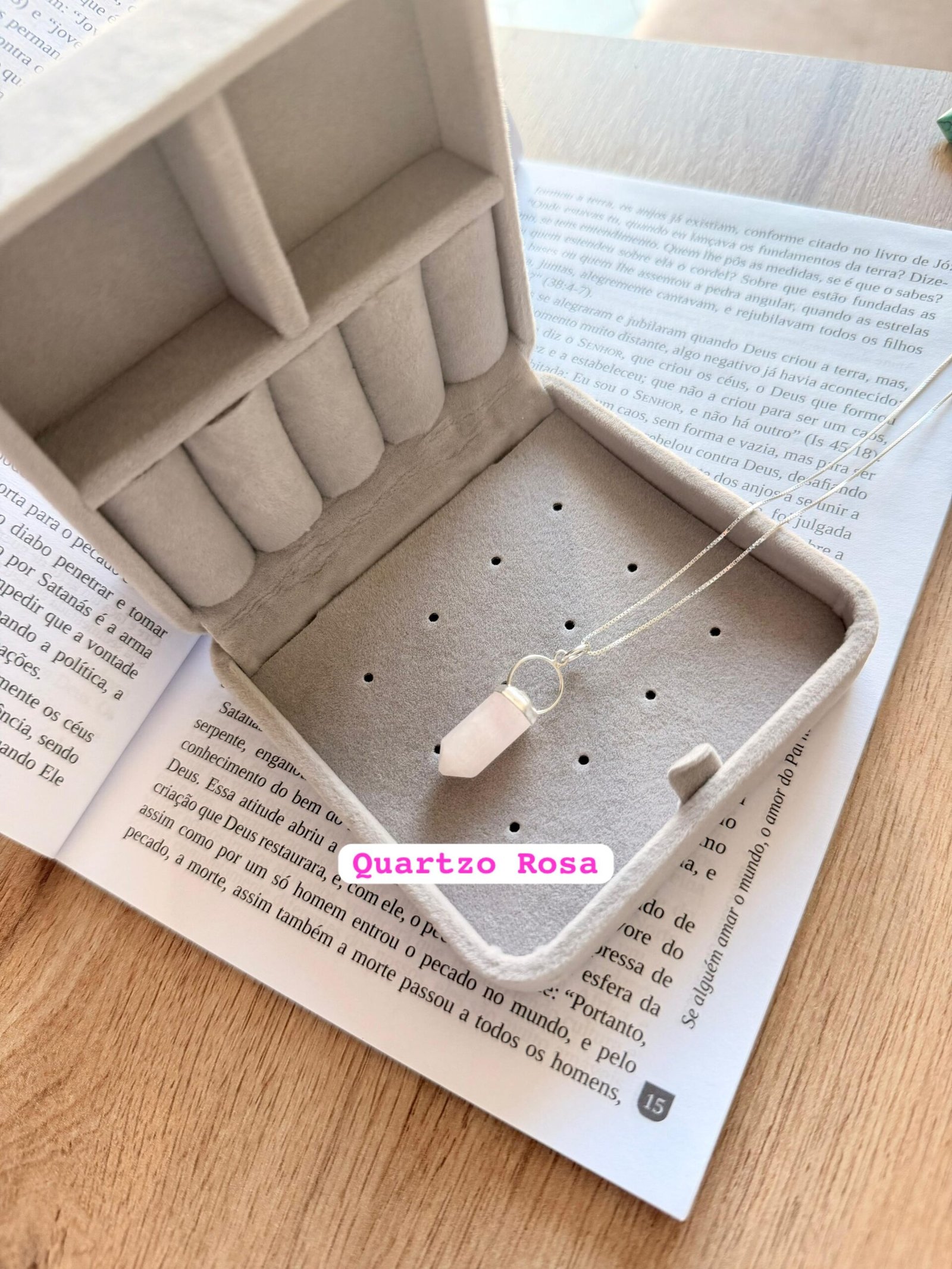 Colar Pingt. Pedra Natural (M)