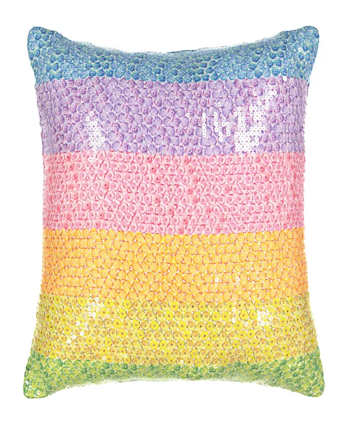 Keeco Waverly Spree Over The Rainbow Sequin Decorative Pillow， 16