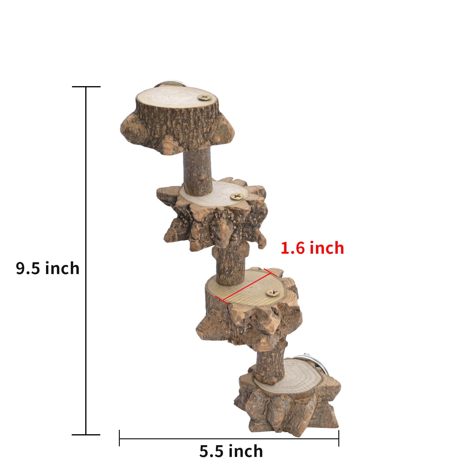 Luonfels Bird Perches Ladders Stand Playground Wood Climbing Toy Tree Branches Parrot Perches for Parakeet Swing Toys cage Accessories