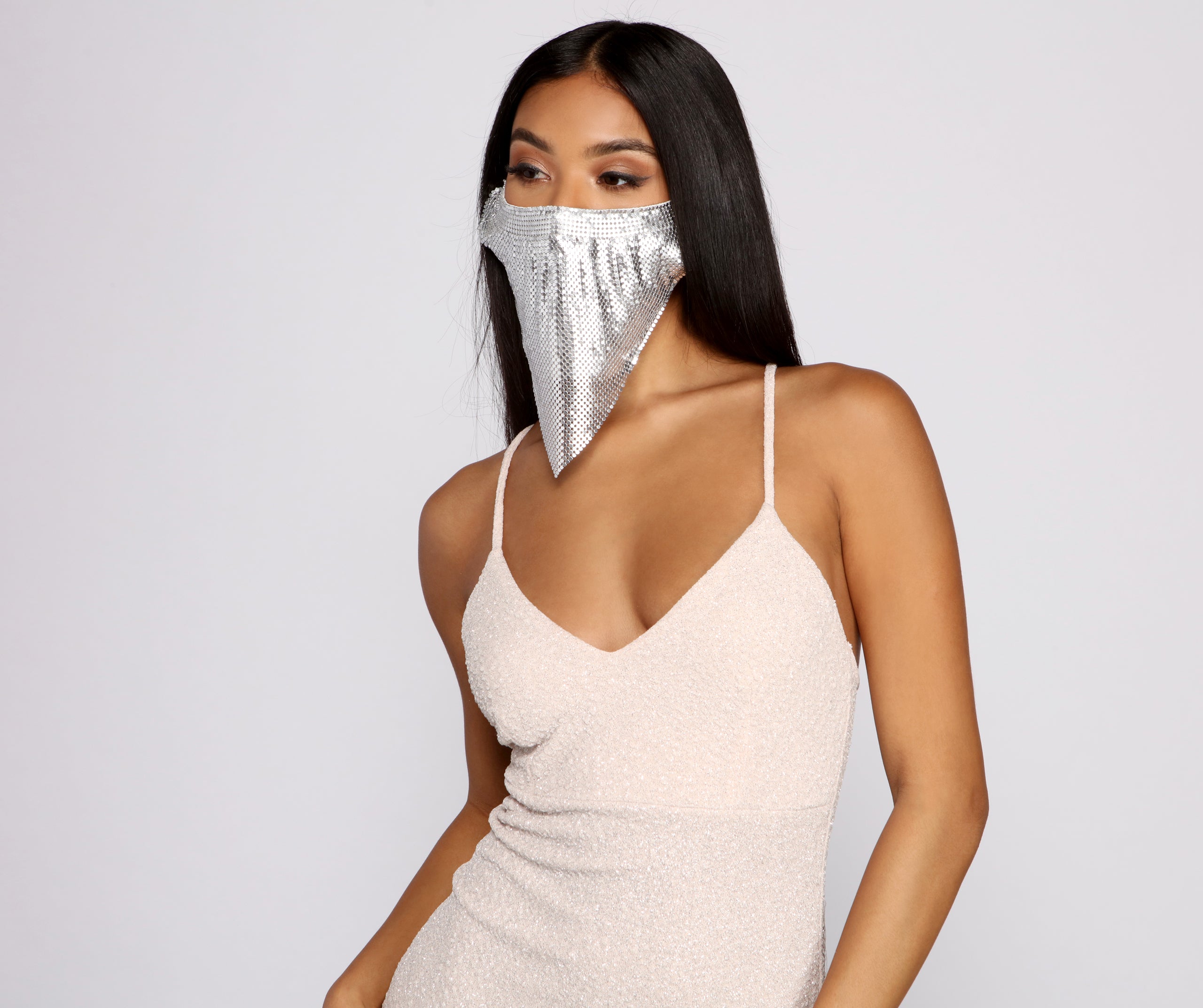 Basic Chainmail Face Mask With Earloops