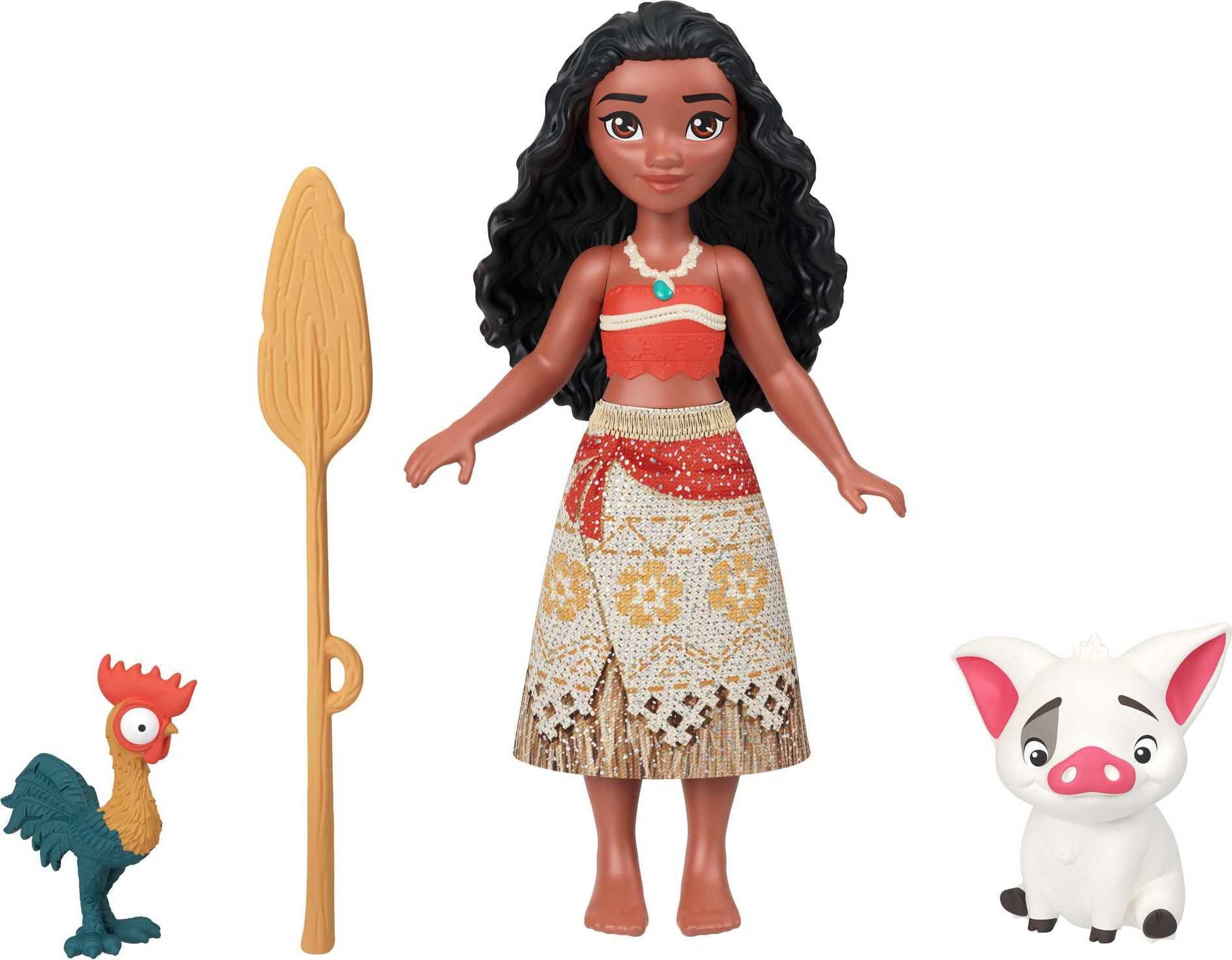 Disney Princess Moana Boat Adventure Playset with Small Doll, Floating Boat & 2 Character Friends