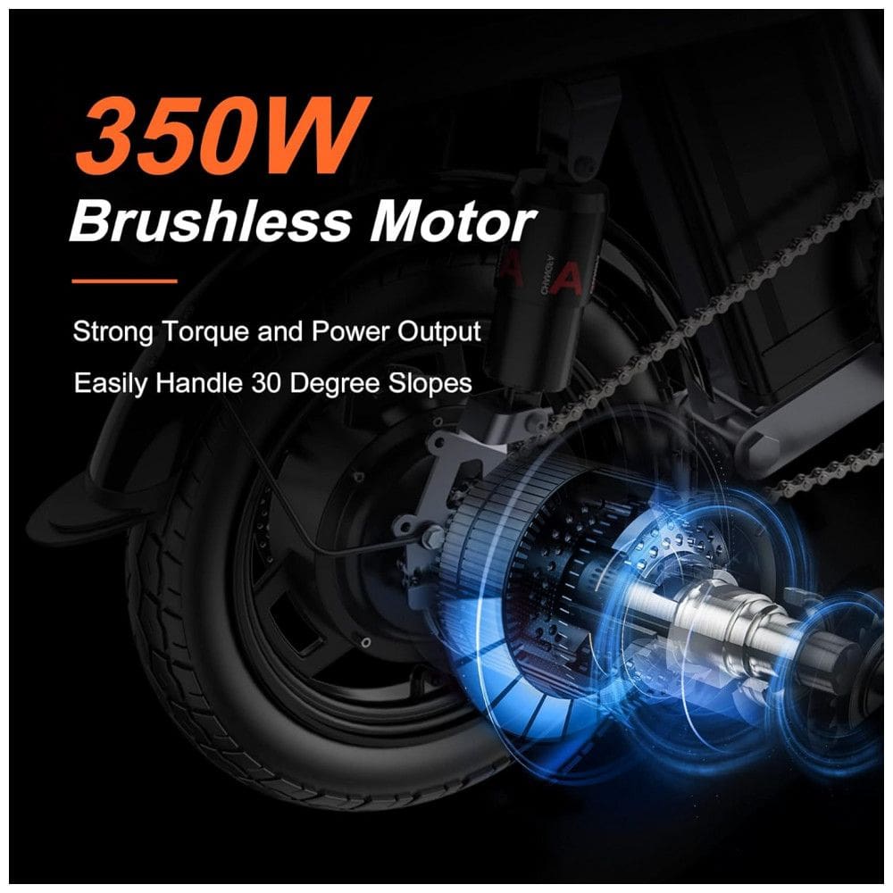 Bicicleta Elétrica Dobrável ENGWE T14, 350W, 60km de Autonomia, Pneus Antifuro 14