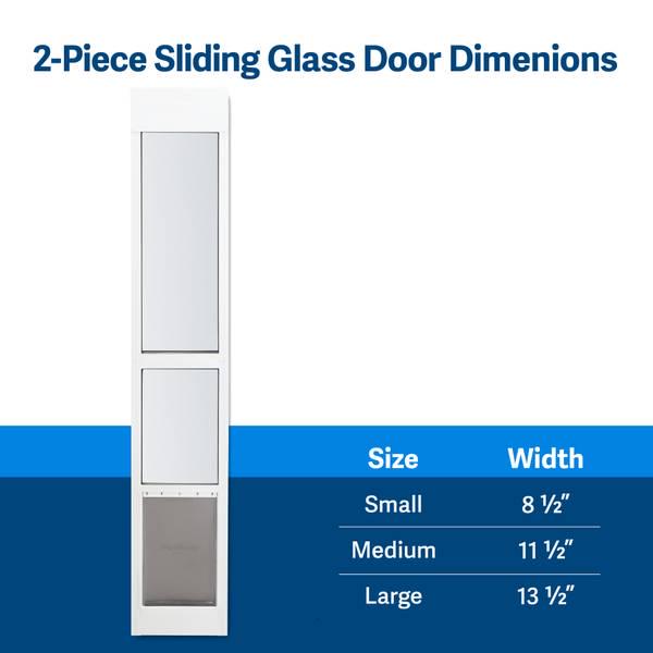 2-Piece Medium Sliding Glass Pet Door