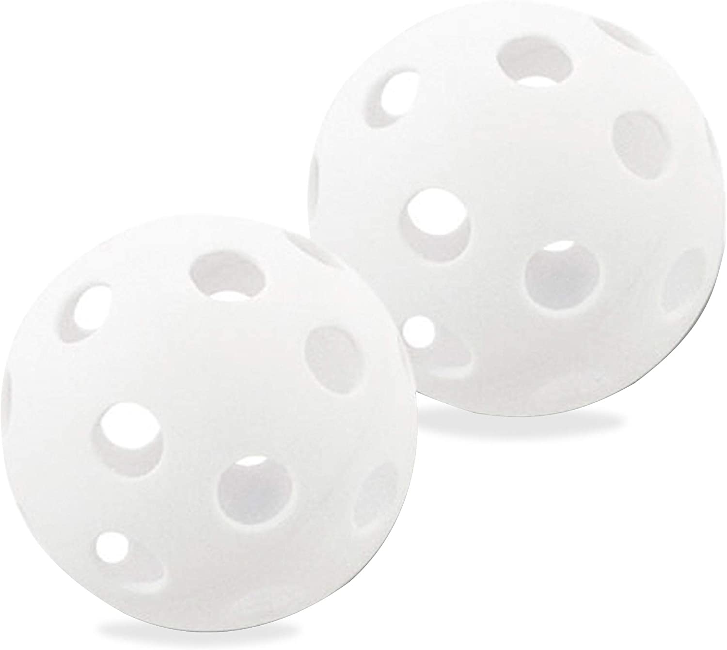 Champion Sports White Plastic hollow Softballs， Pack of 12