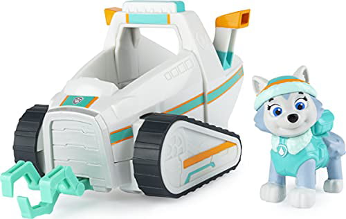 PAW Patrol， Everestâ€™s Snow Plow Vehicle with Collectible Figure， for Kids Aged 3 and Up