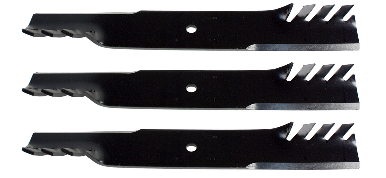 (3) USA Mower Blades Mulching for Exmark 103-6383, 103-6393-S, 60" Deck