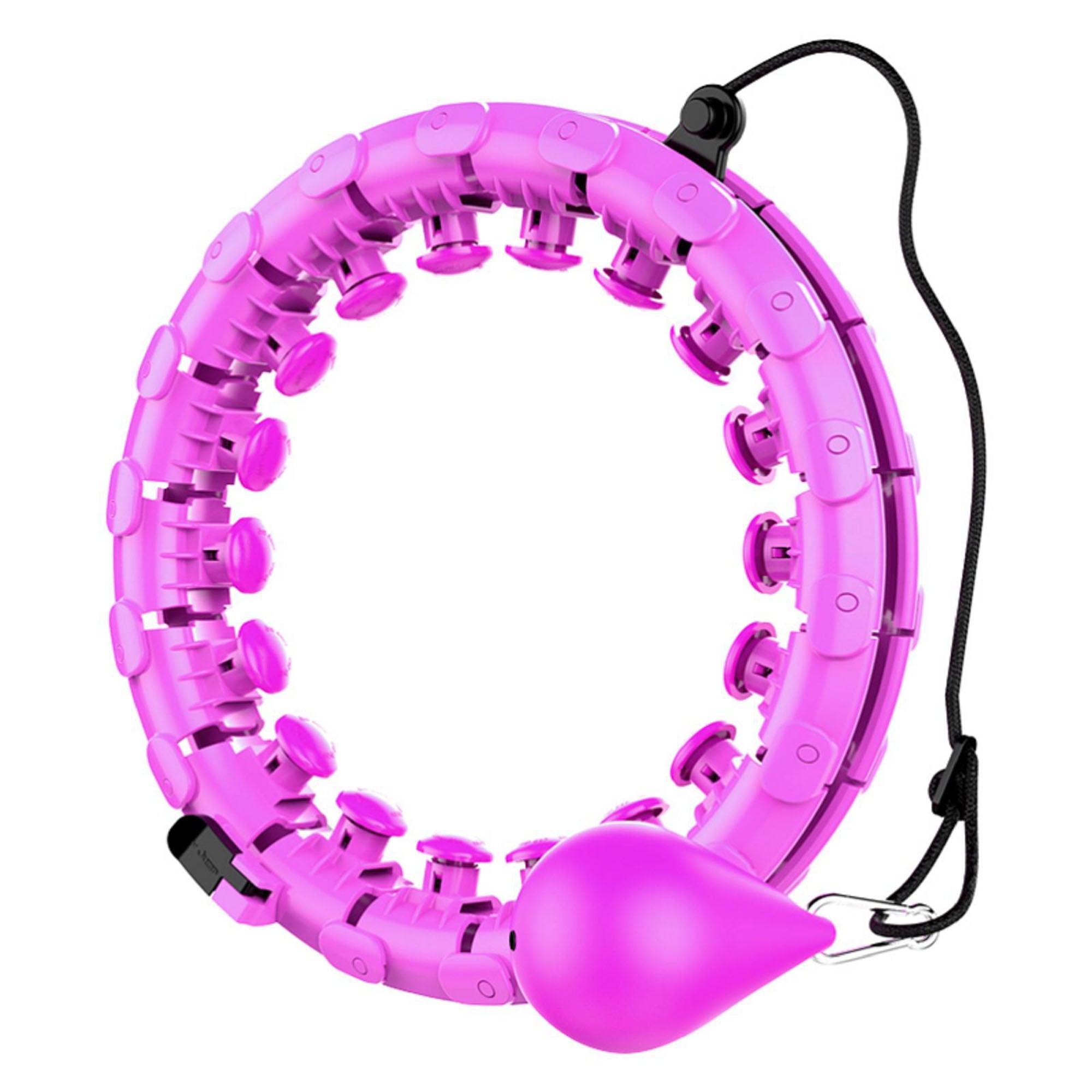 FOCUSNORM Weighted Hoop for Adults and Kids，2 in 1 Abdomen Fitness Exercise Hoop，Adjustable Auto-Spinning Ball