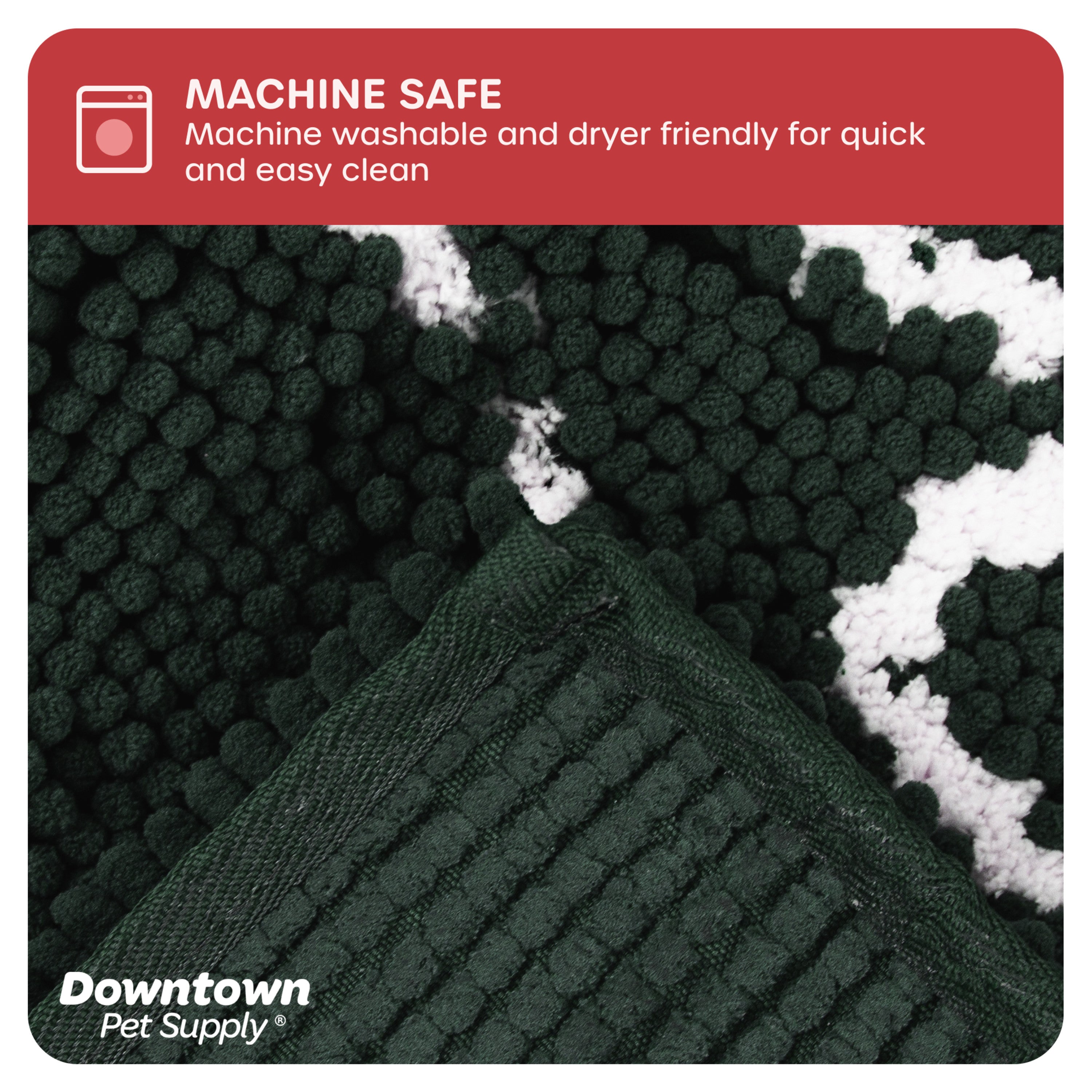 My Doggy Place Dog Mat for Muddy Paws， Washable Dog Door Mat， Charcoal， M