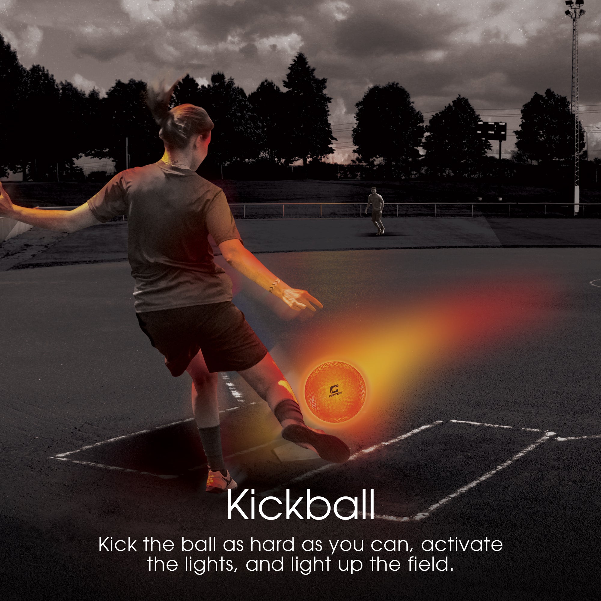 Cipton Light Up Official Size Dodgeball and Kickball Pump Included
