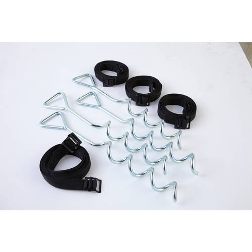 Jumpking Trampoline Anchor Kit And Adjustable Ladder Combo