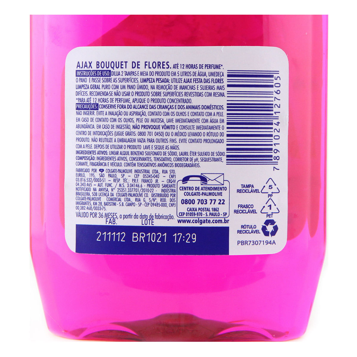 Limpa Piso Ajax Festa das Flores Bouquet de Flores 500ml