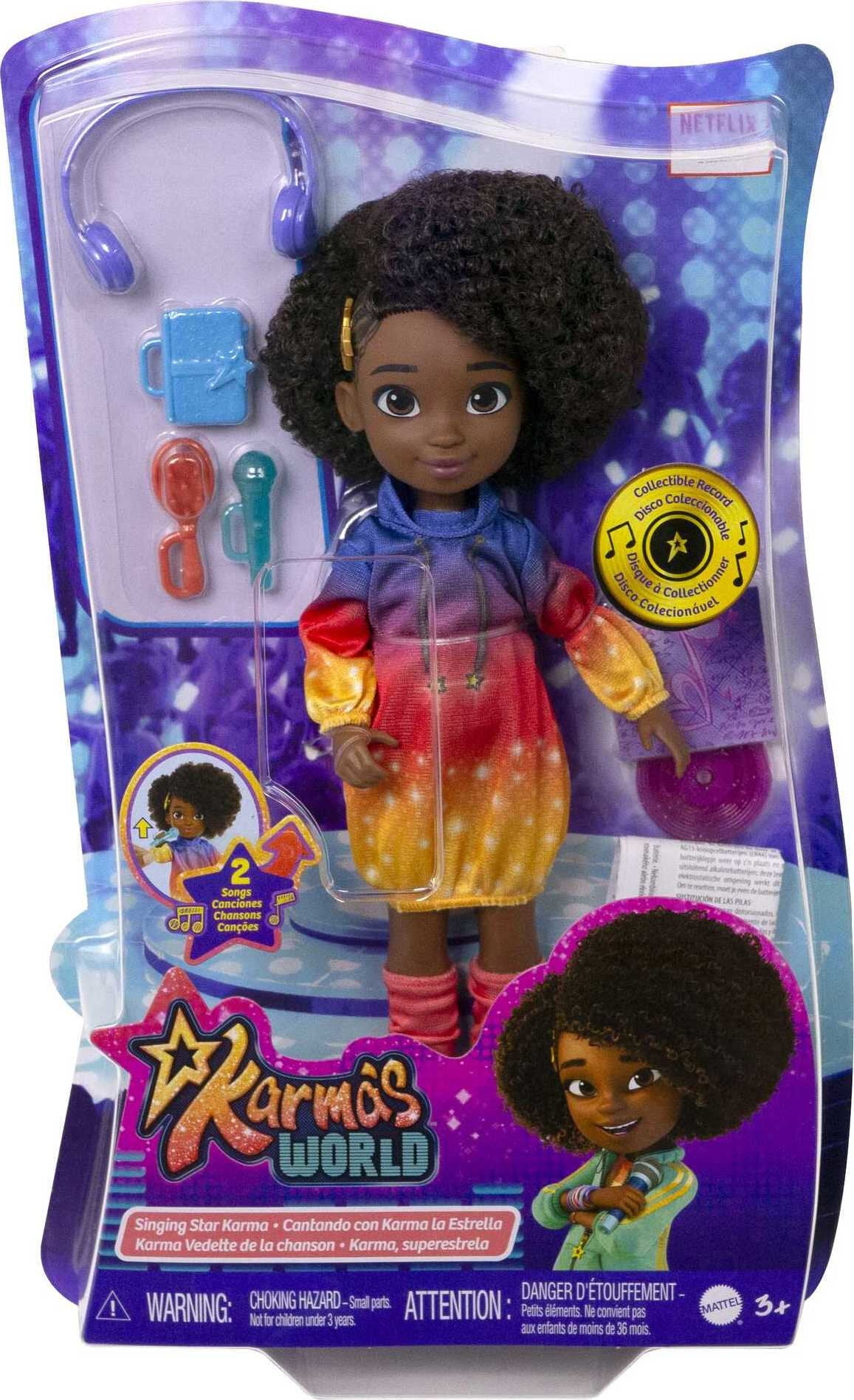 Karma's World Singing Star Karma Doll with Music Accessories & Collectible Record