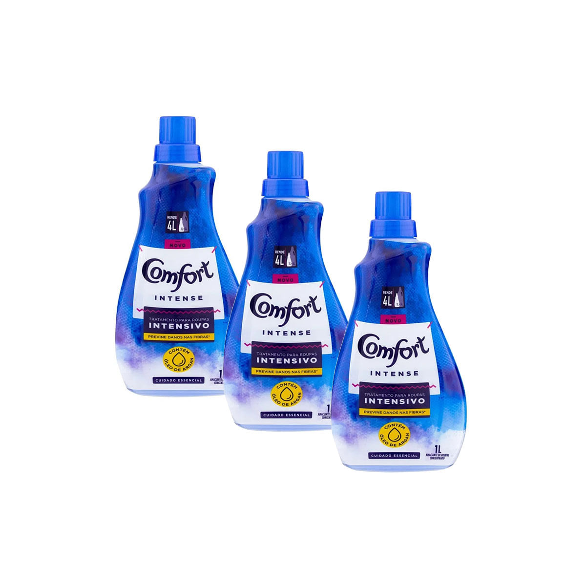 Amaciante Comfort Concentrado Original 1 Litro - 3 Unidades