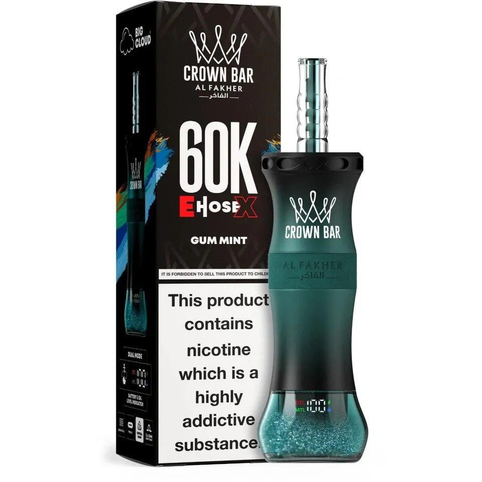 Al Fakher Crown Bar E-Hose X Disposable – 60000 Puffs 🔥