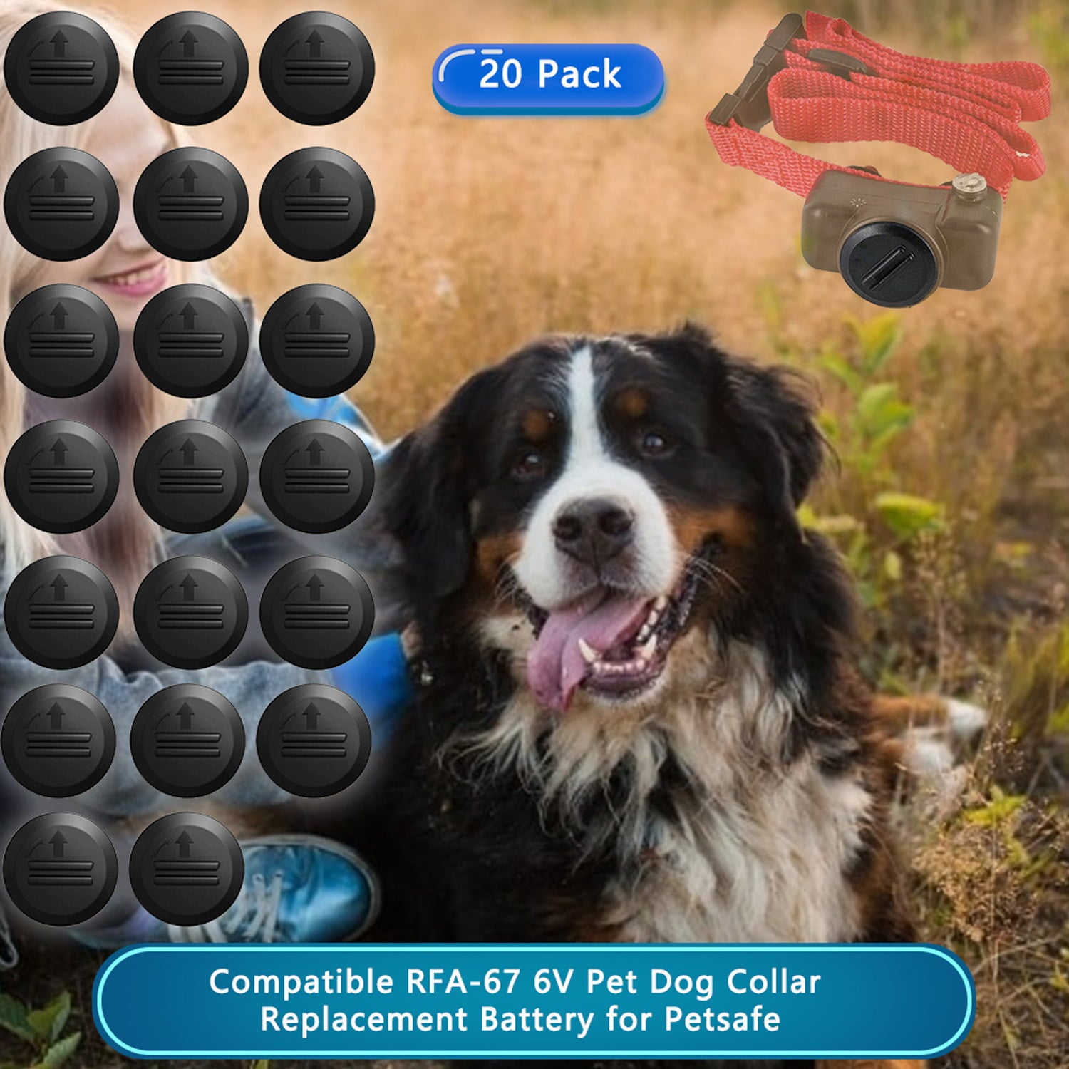20 PACK RFA-67 6V Pet Dog Collar Replacement Battery For PetSafe