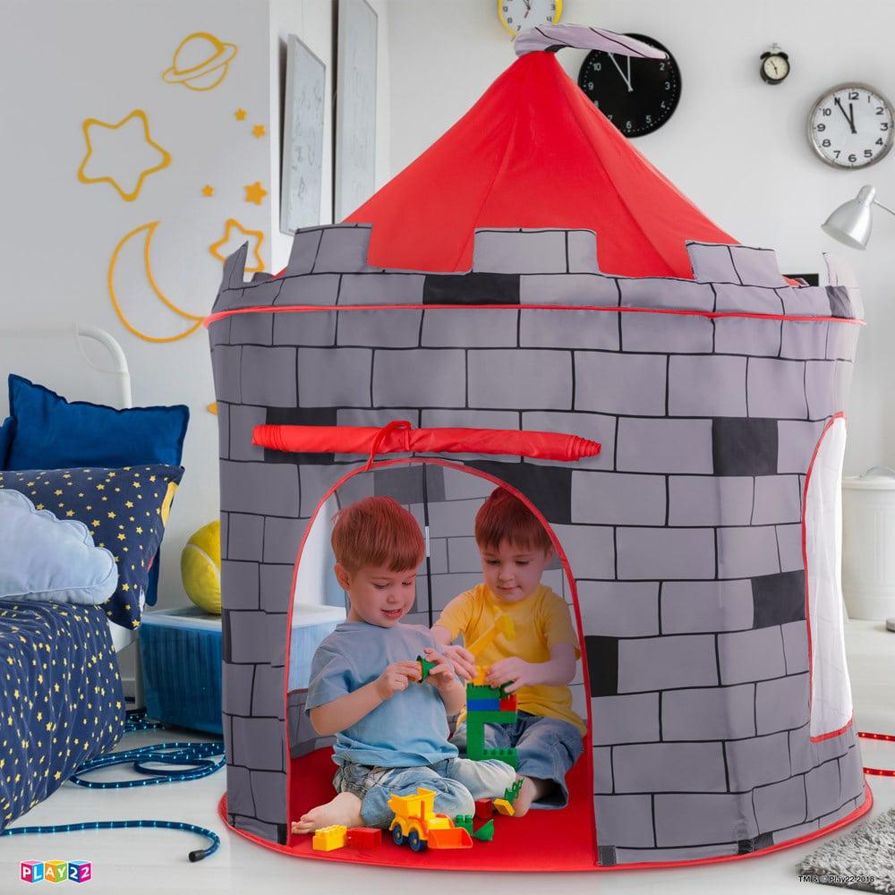 Kids Play Tent Knight Castle - Portable Kids Tent - Kids Pop Up Tent Foldable Into Carrying Bag - Children's Play Tent For Indoor And Outdoor Use - Kids Playhouse Best Gift For Boys and Girls