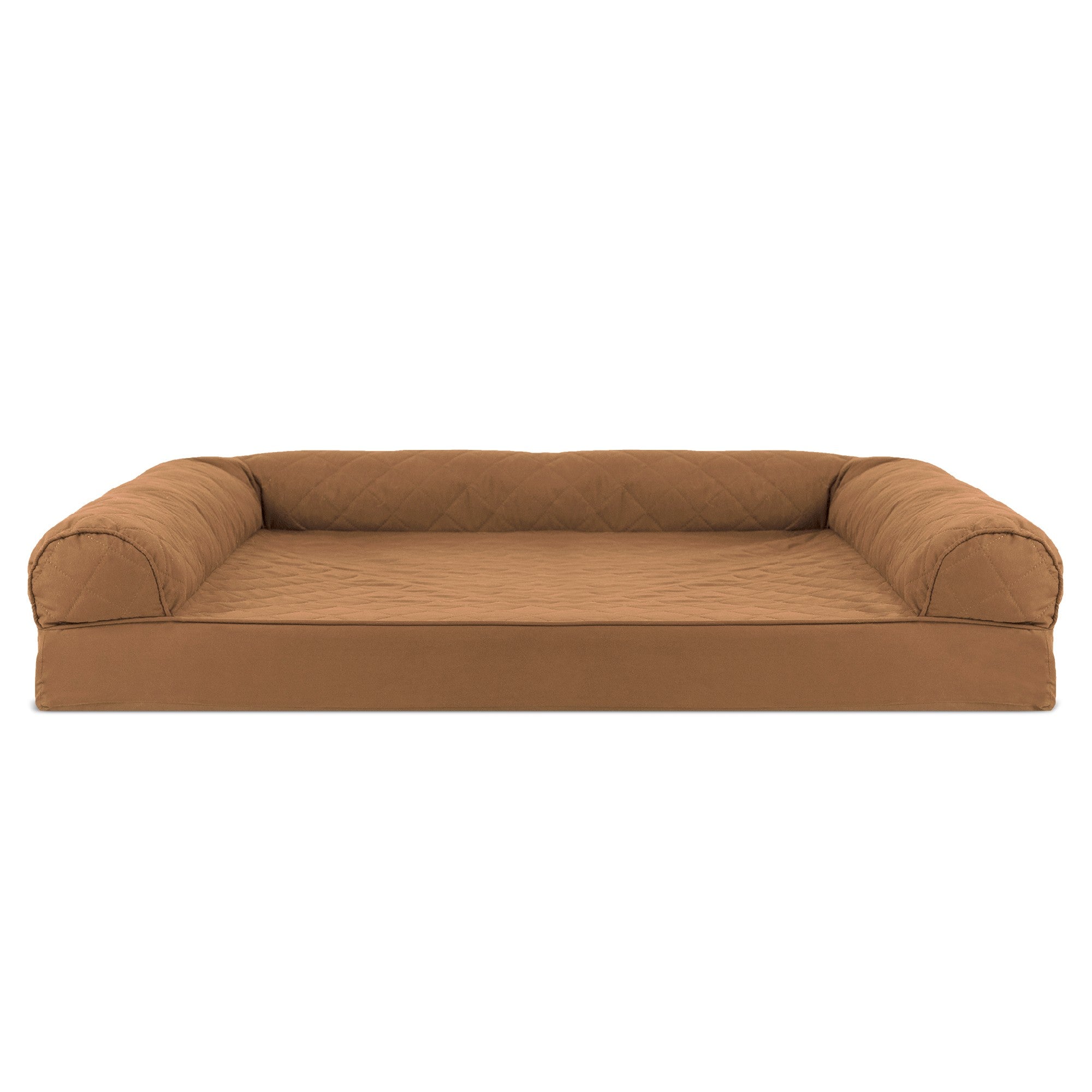 FurHaven Orthopedic Quilted Sofa Pet Bed for Dogs and Cats， Toasted Brown， Jumbo