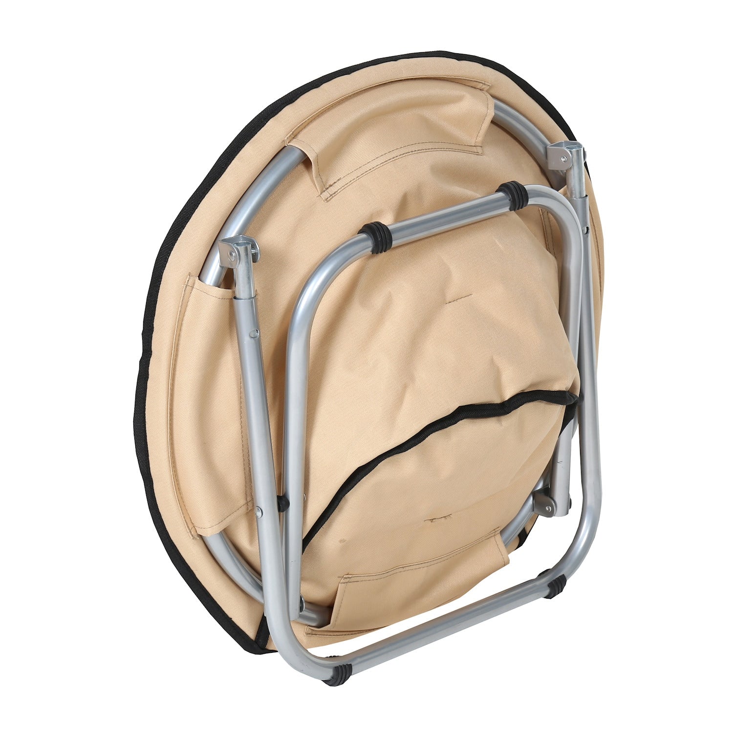 Folding Pet Cot Chair - Elevated Cat Bed， Paw Print Papasan Chair