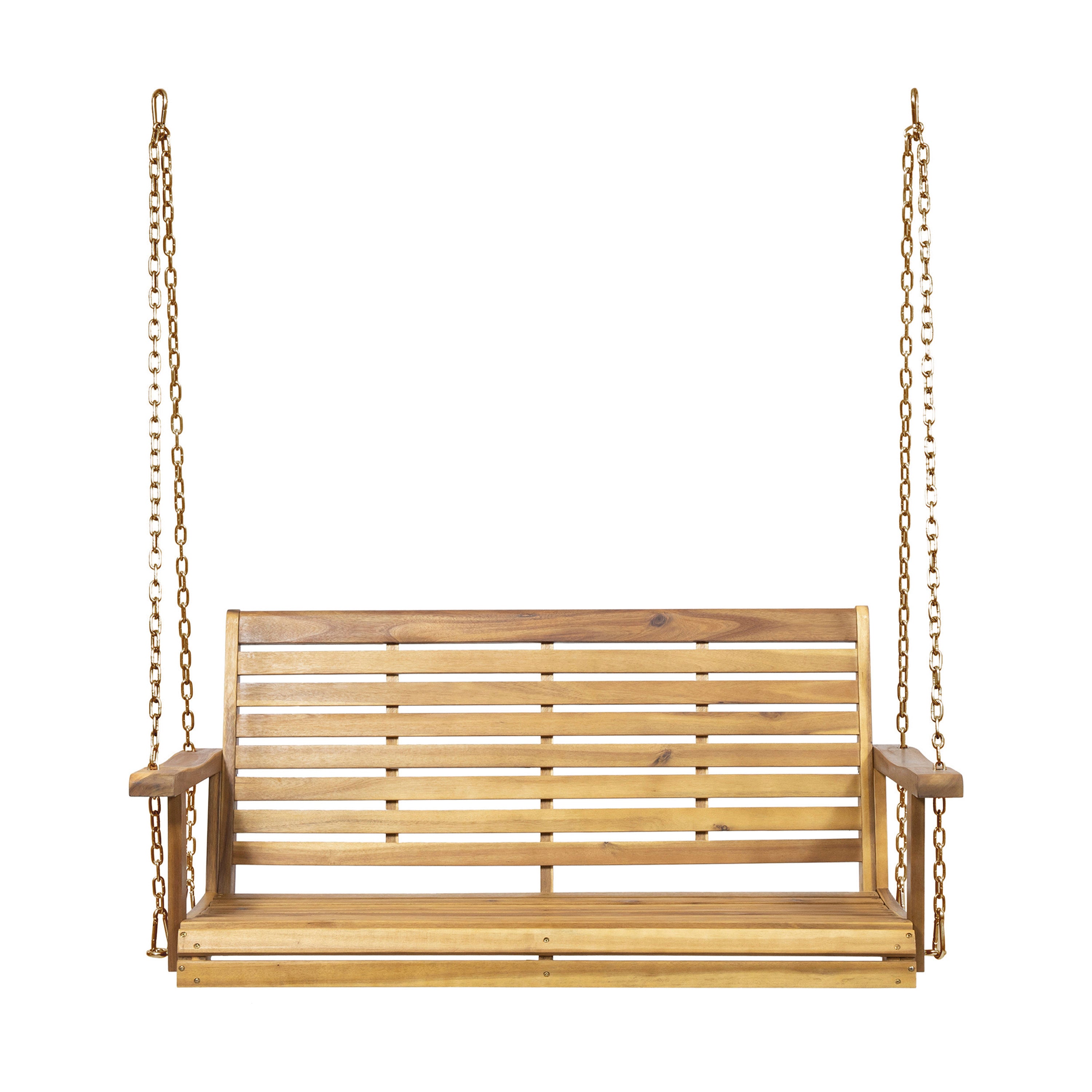 Viola Outdoor Aacia Wood Porch Swing