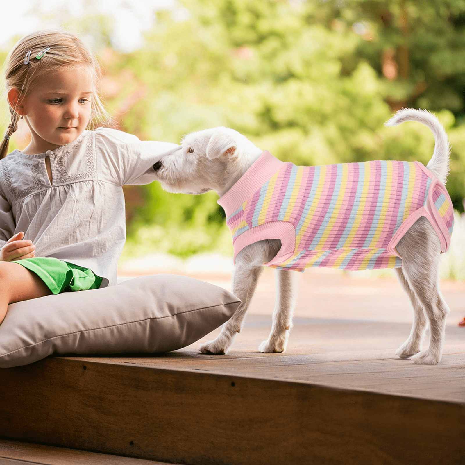 Qbleev Recovery Suit for Dogs After Surgery，Pet Cone E-Collar Bandages Alternative Recovery Vest， Post-Operative Clothes.Professional Surgical Pet Wear for Abdominal Wounds and Weaning