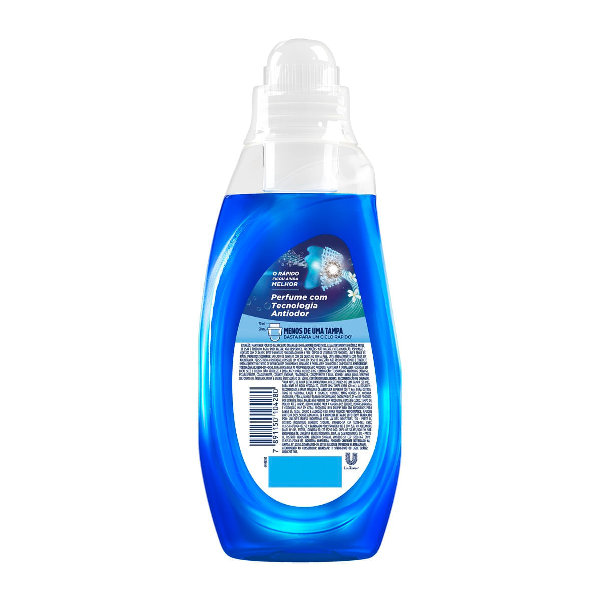 Lava Roupas Liquido Ciclo Rapido OMO Acao Antiodor 750ml