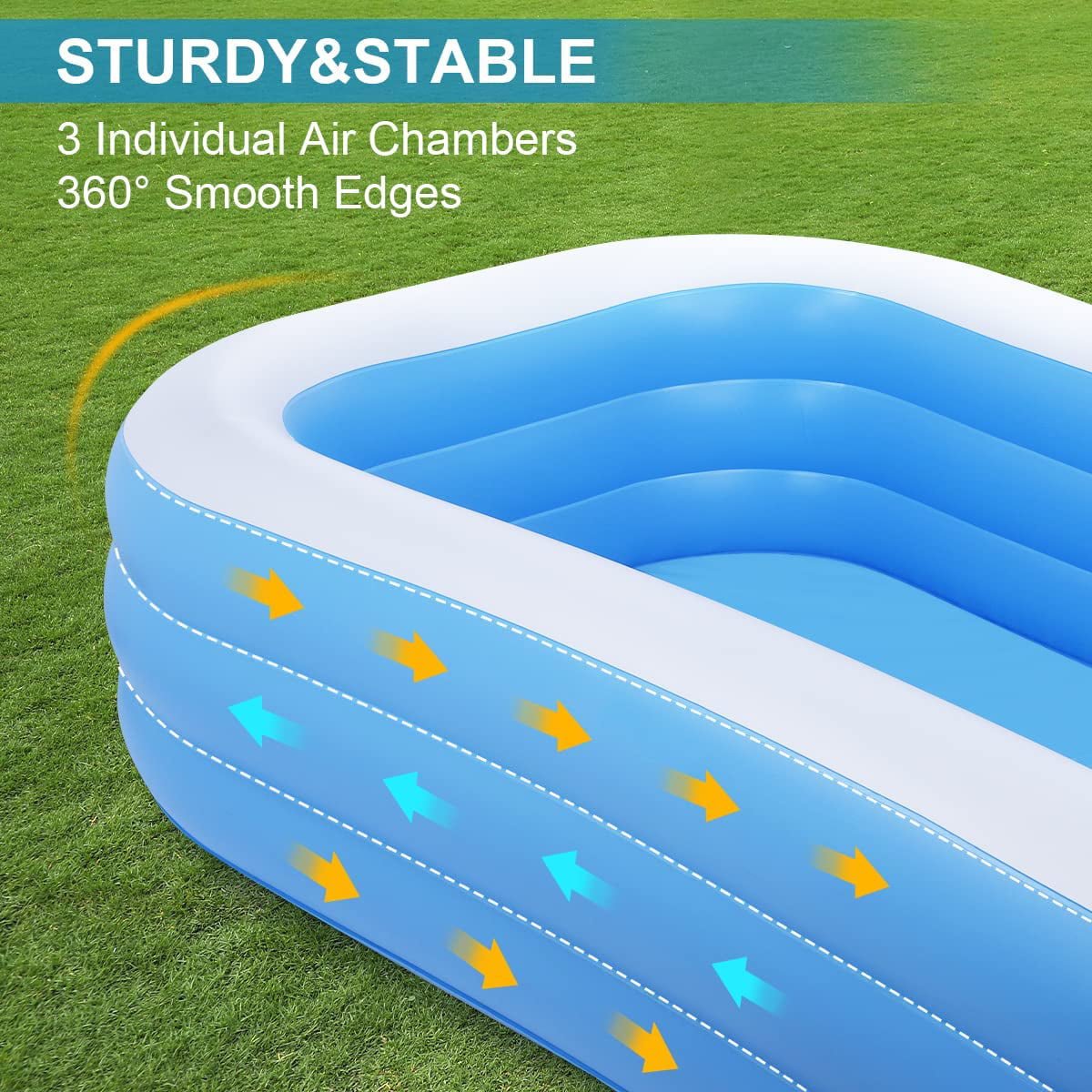 SUGIFT Inflatable Swimming Pools，  Lounge Inflatable Pool 120