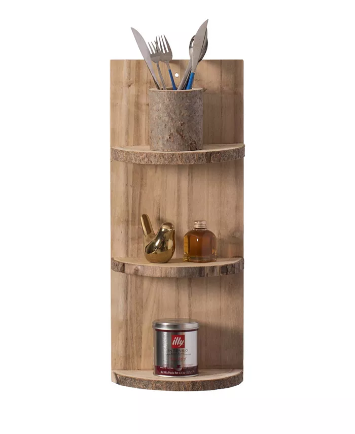 Vintiquewise 3 Sliced Log Shelf Display