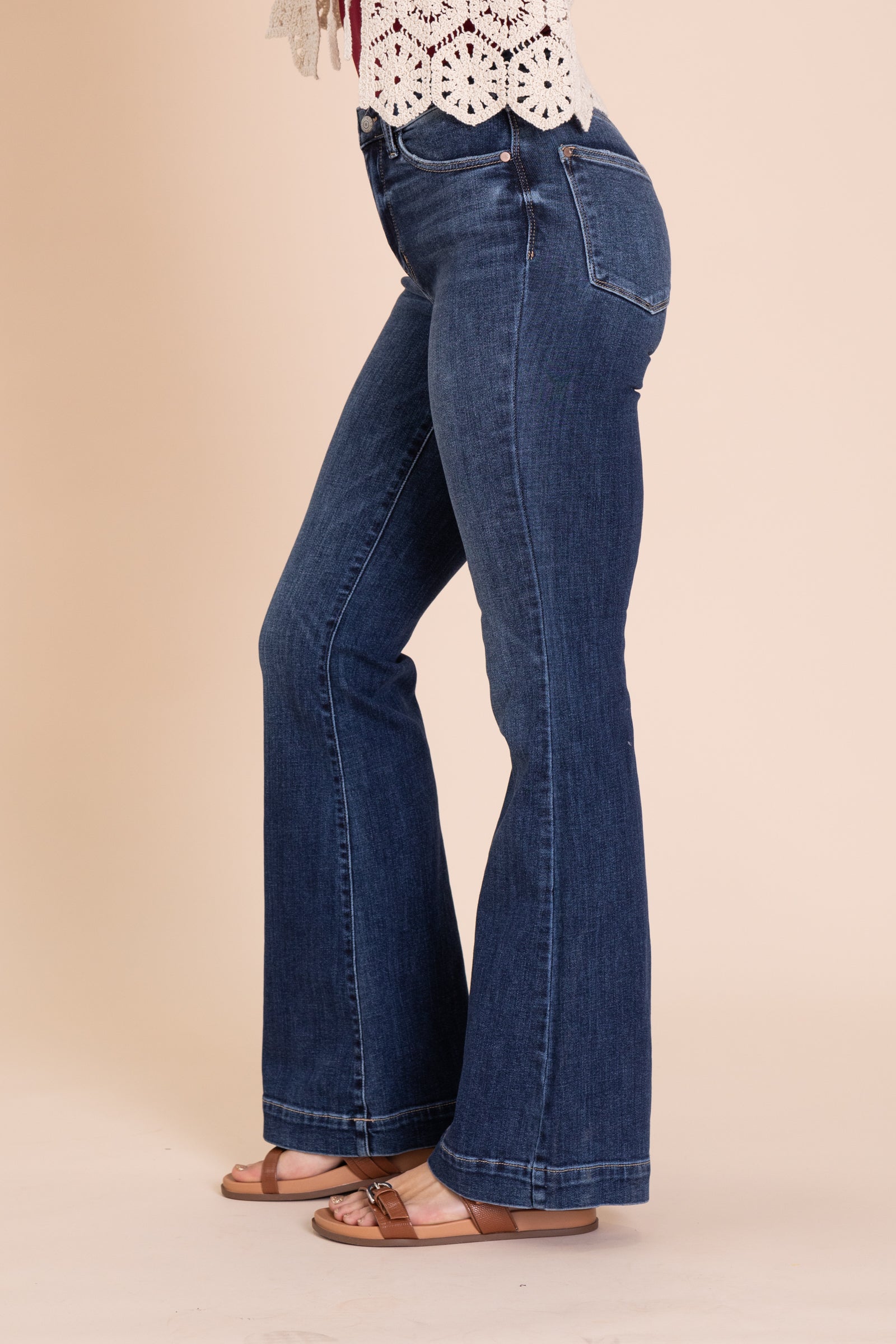Judy Blue Dark Wash Trouser Flare Jean