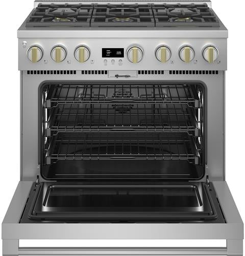 Monogram ZDP366NTSS 36quot DualFuel Professional Range with 6 Burners