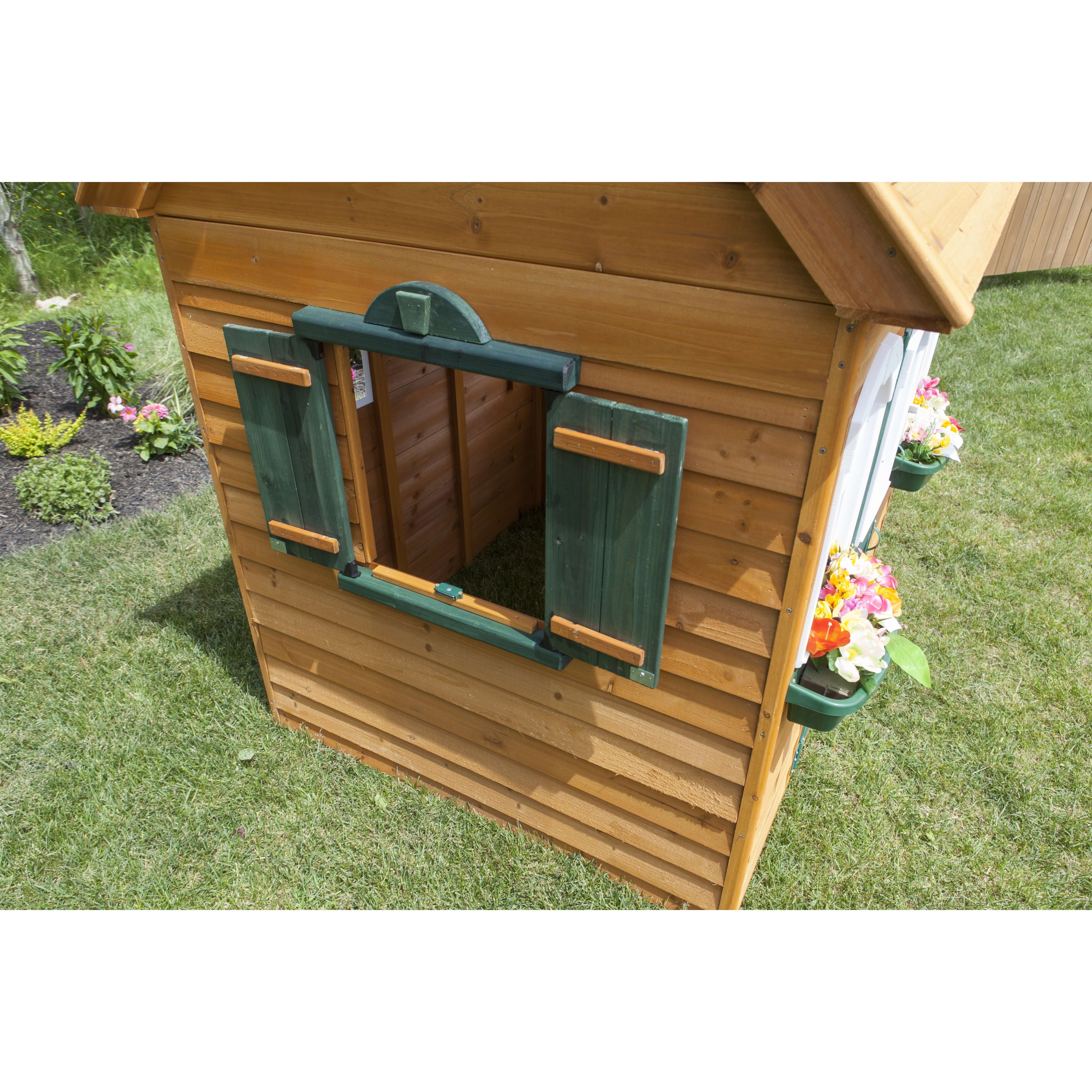 KidKraft Bancroft Wooden Playhouse with Working Doorbell and Chalkboard