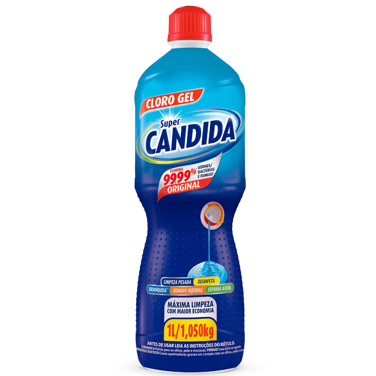 Desinfetante Cloro Gel Original Super Candida 1L