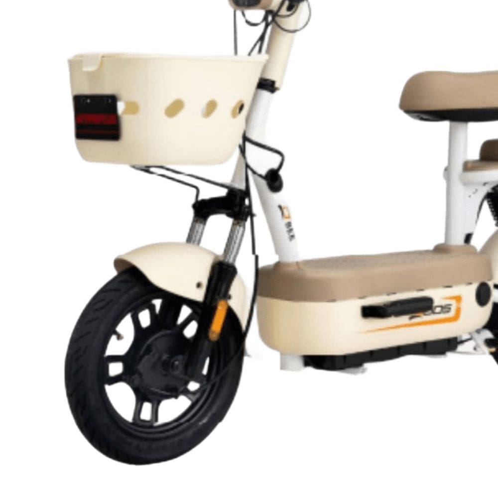 Bicicleta Elétrica Scooter com Alarme 500W 48V Bee Bege Duos