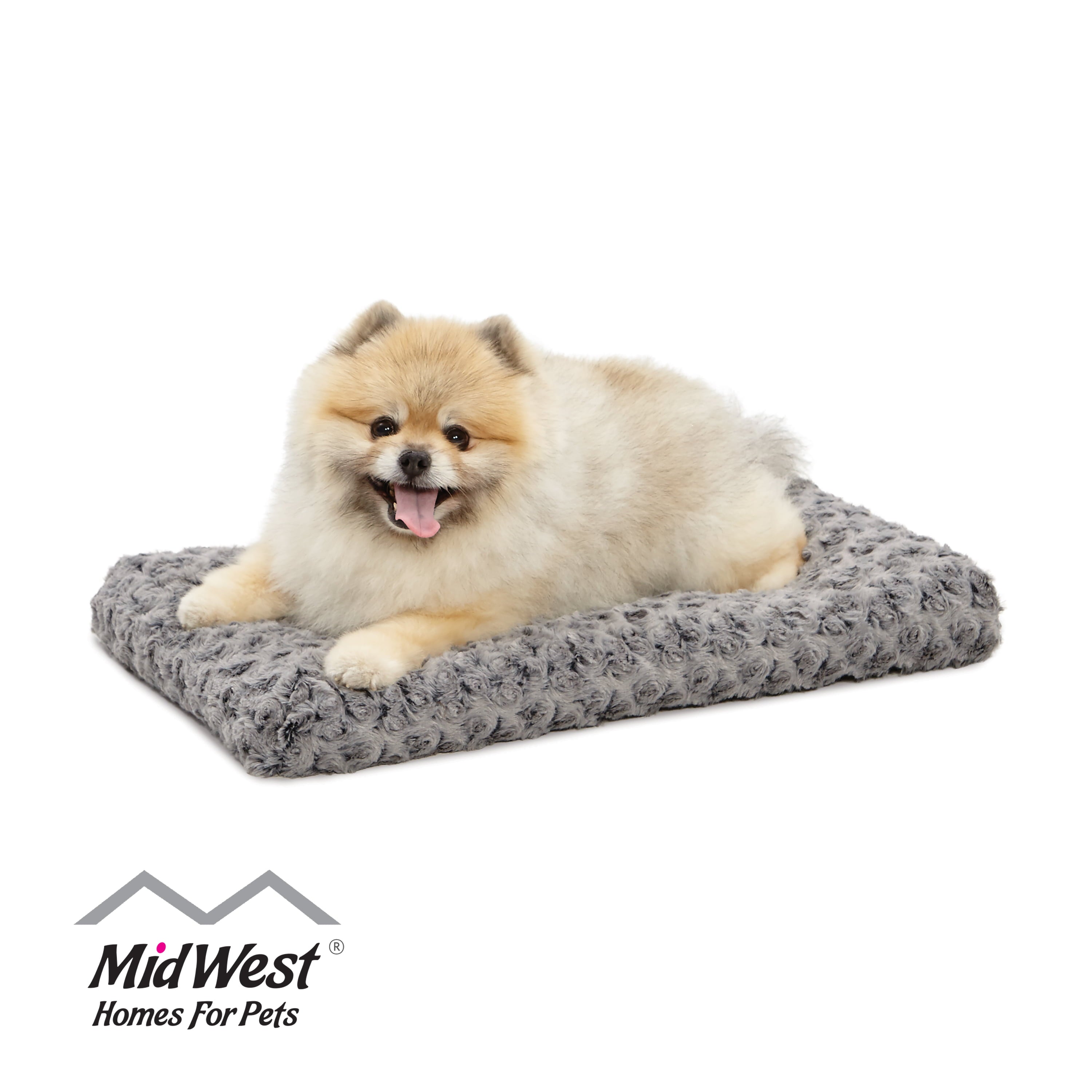 MidWest Quiet Time Dog Bed and Crate Mat， Deluxe Ombre Swirl， 22