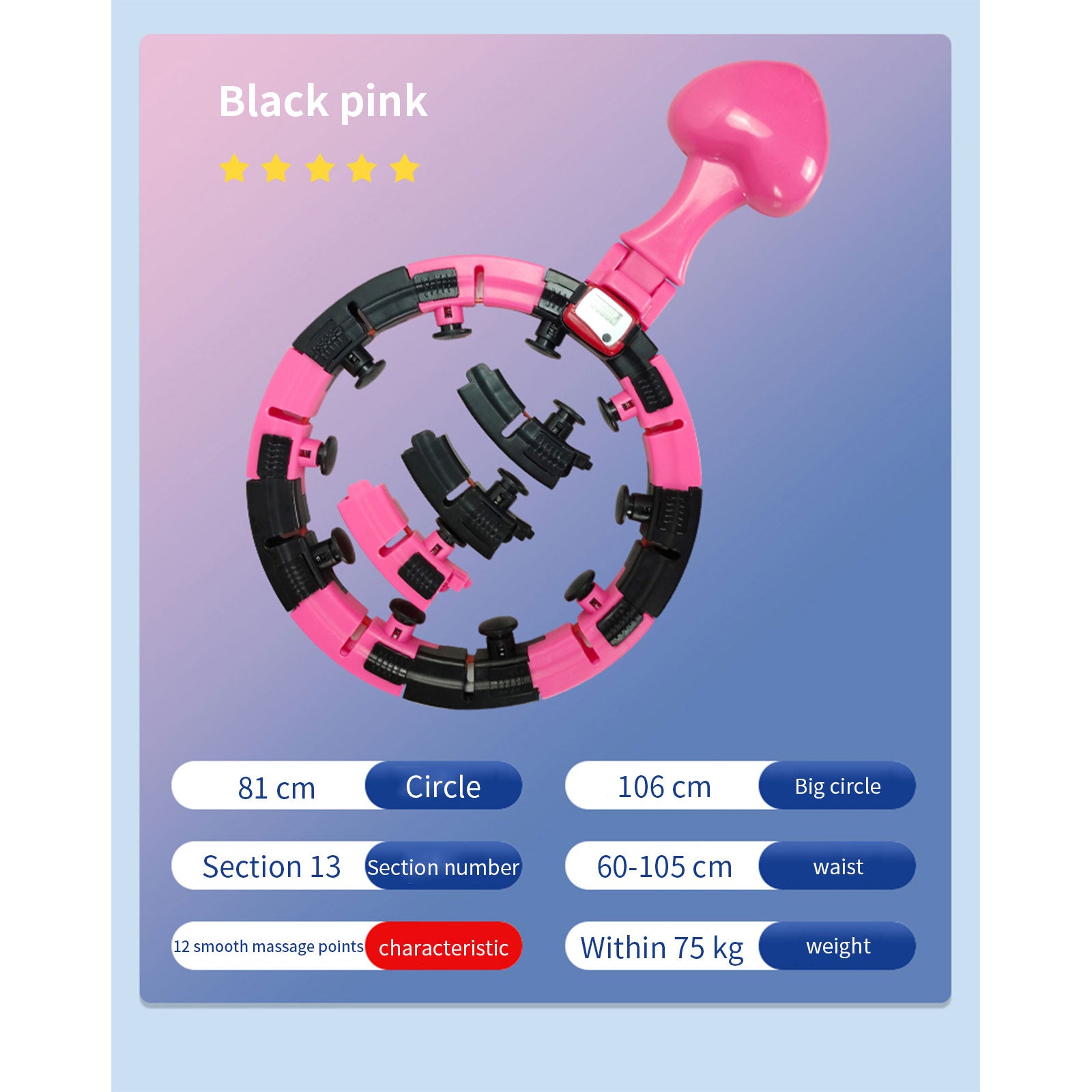 Yejaeka Hula Hoop Counting Can Be Freely Detachable 360 Flexible Roller