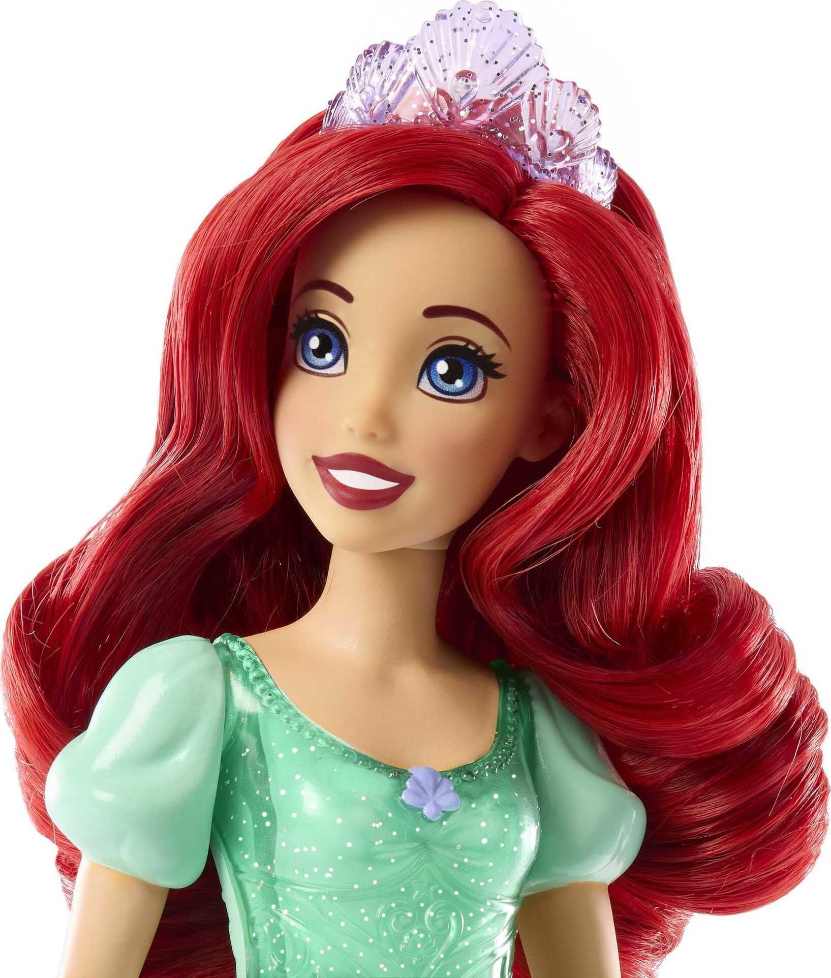 Disney Princess Ariel Fashion Doll with Red Hair, Blue Eyes & Tiara Accessory, Sparkling Look
