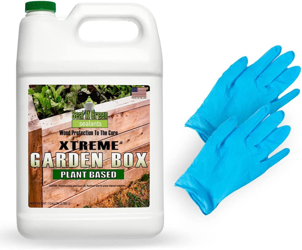 Seal It Green Garden Box Sealer-Plant Based, Non-Toxic & Non-Leaching Garden Bed Wood Sealer. Helps Protect Cedar & All Wood Types Used for Raised Bed Gardens. (1 Gallon Kit)