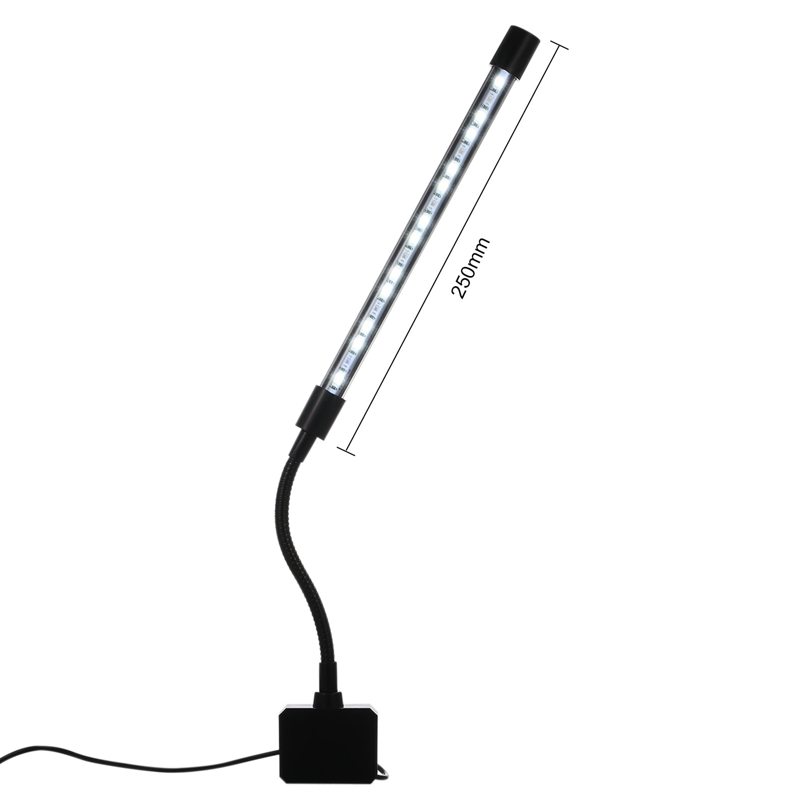 CACAGOO D C 5V 7W 18 LED Aquarium Light Fish Jar Clamp Clip View Lamp USB Powered Operated 3 Colors Changeable 10 Levels Adjustable Brightness Dimmable Flexible Bendable Foldable Tube Design Por