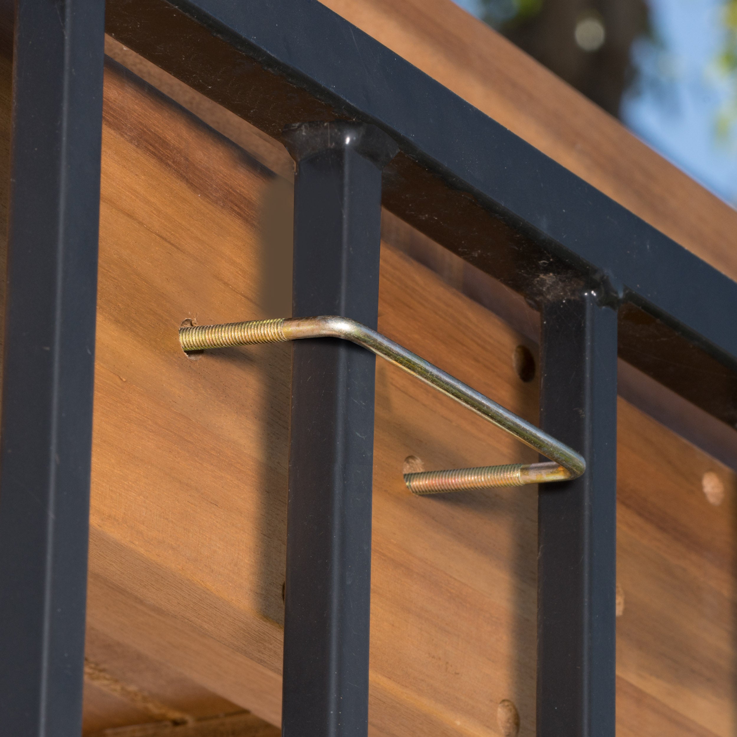 Pensacola Outdoor Acacia Wood Balcony Bar Table