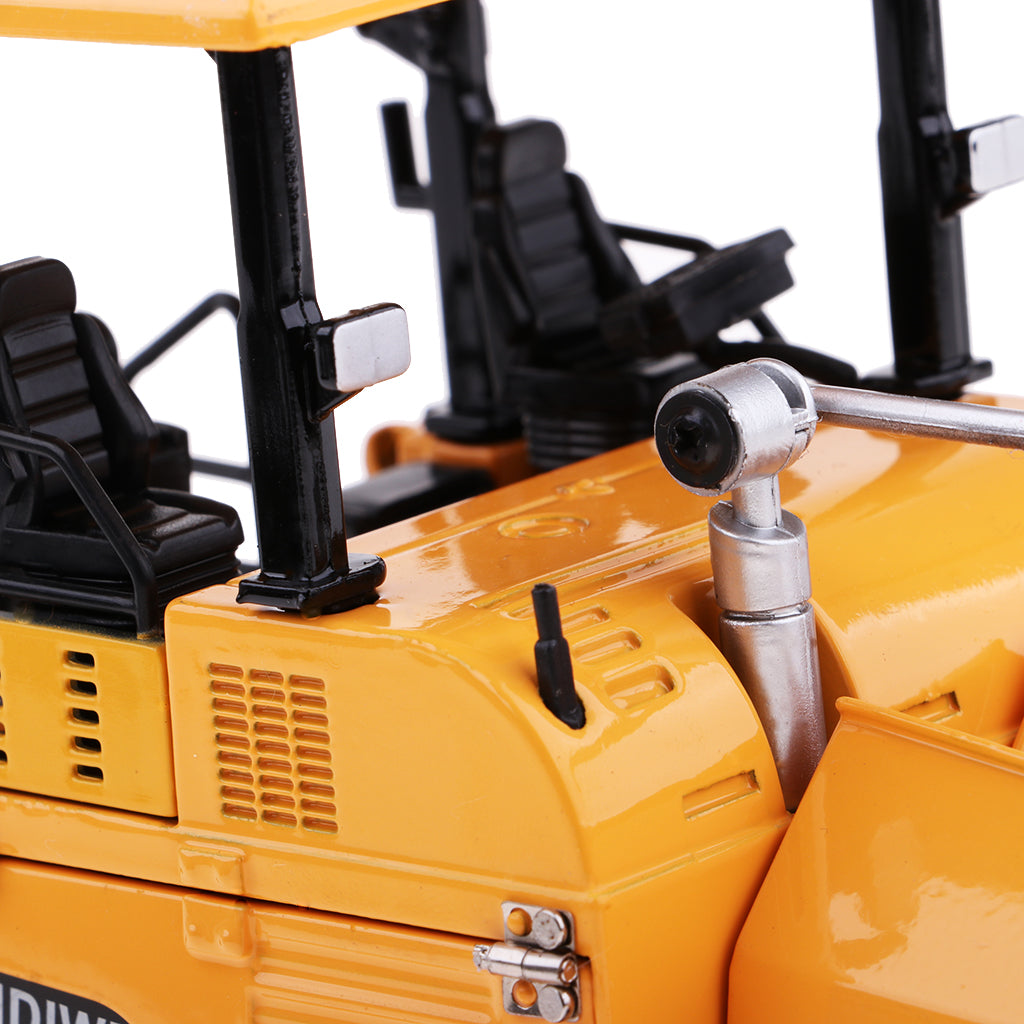 Children Kids 1/40 Alloy Tracked Paver Engineering Model Toy Vehicles Yellow