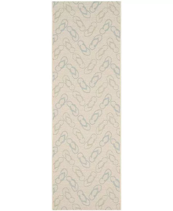 Safavieh Courtyard Beige and Aqua 2'3