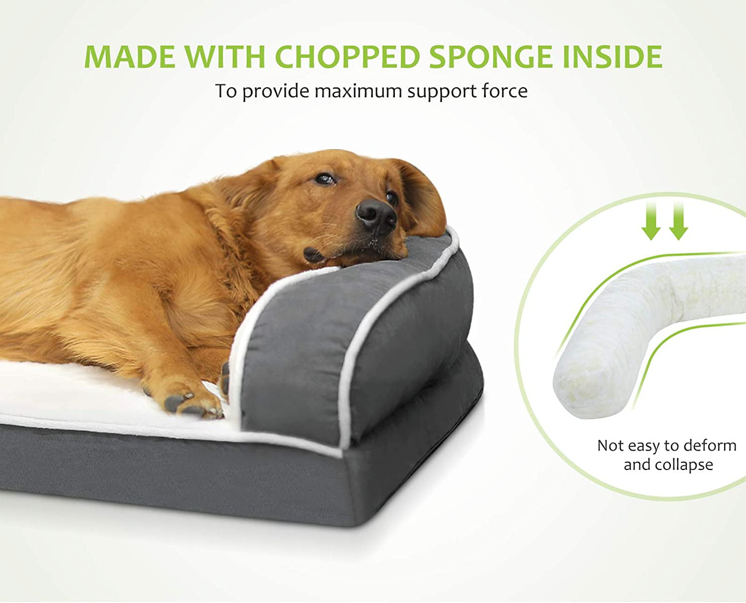 Pecute Orthopedic Dog Bed， XL Large Pet Bed Soft Couch with Removable Cover