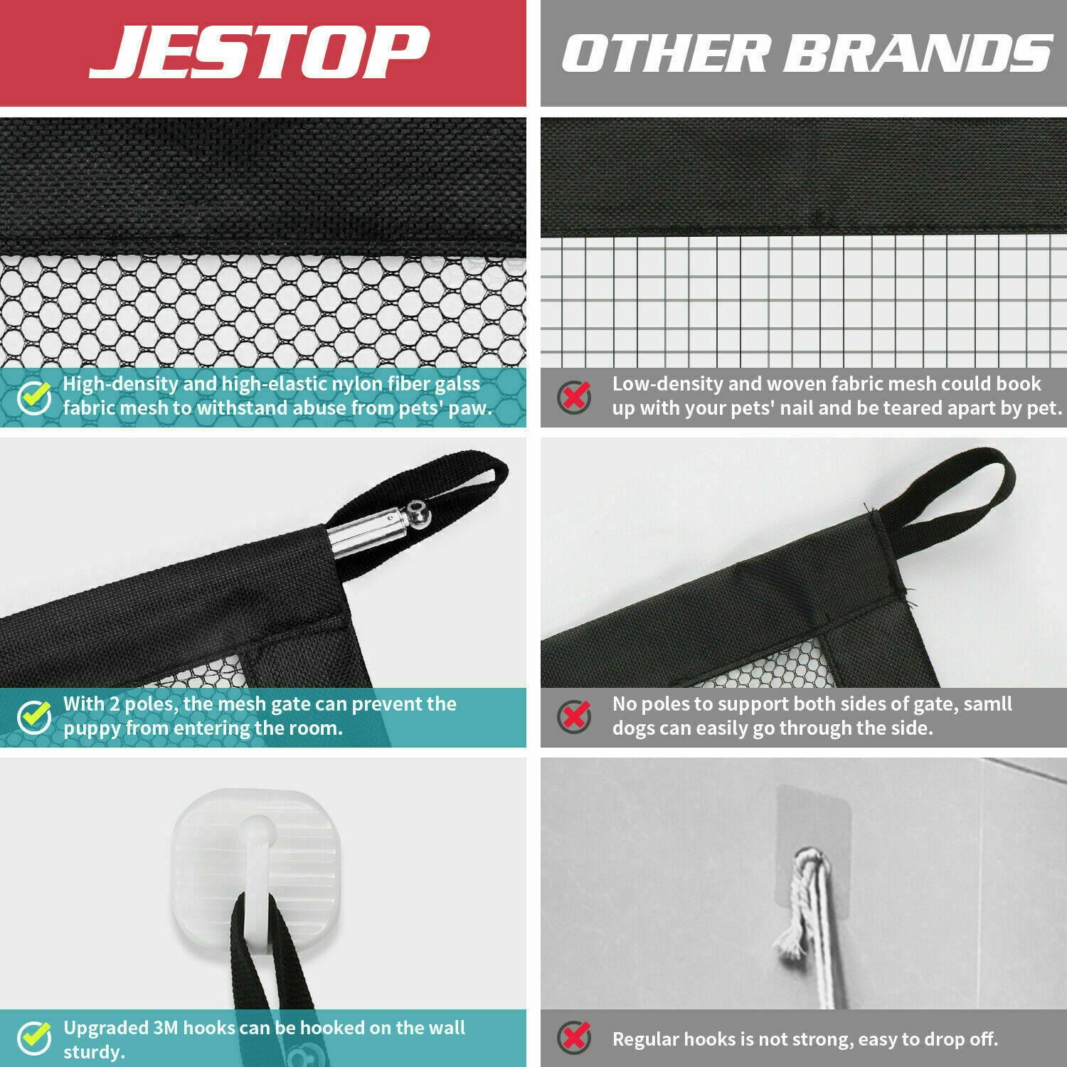 Fence Guard Dog Cat Pet Staircase Portable Safety Net Magic Gate Baby Net