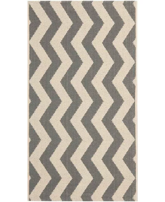 Safavieh Courtyard Gray and Beige 2'7