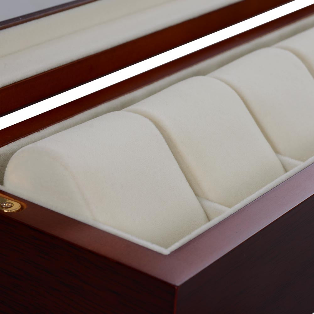 Yescom Wood Watch Display Case 6-Slot Matte Finish
