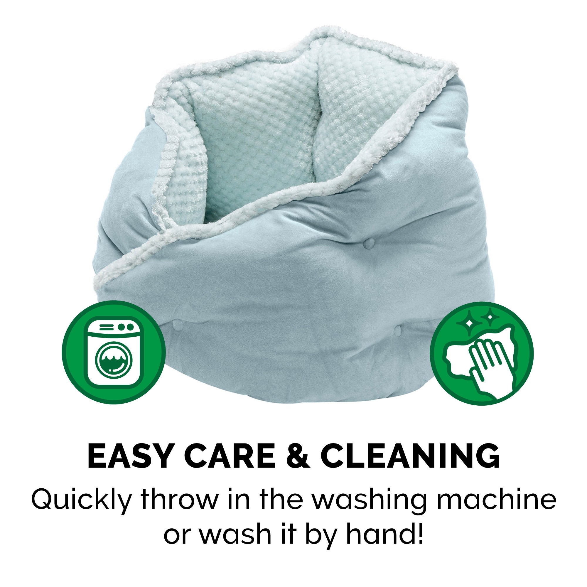 FurHaven Pet Products Minky Faux Fur and Velvet Hug Bed for Dogs and Cats