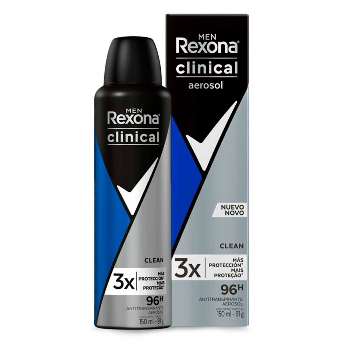 Antitranspirante Aerosol Rexona Clinical Clean 150ml