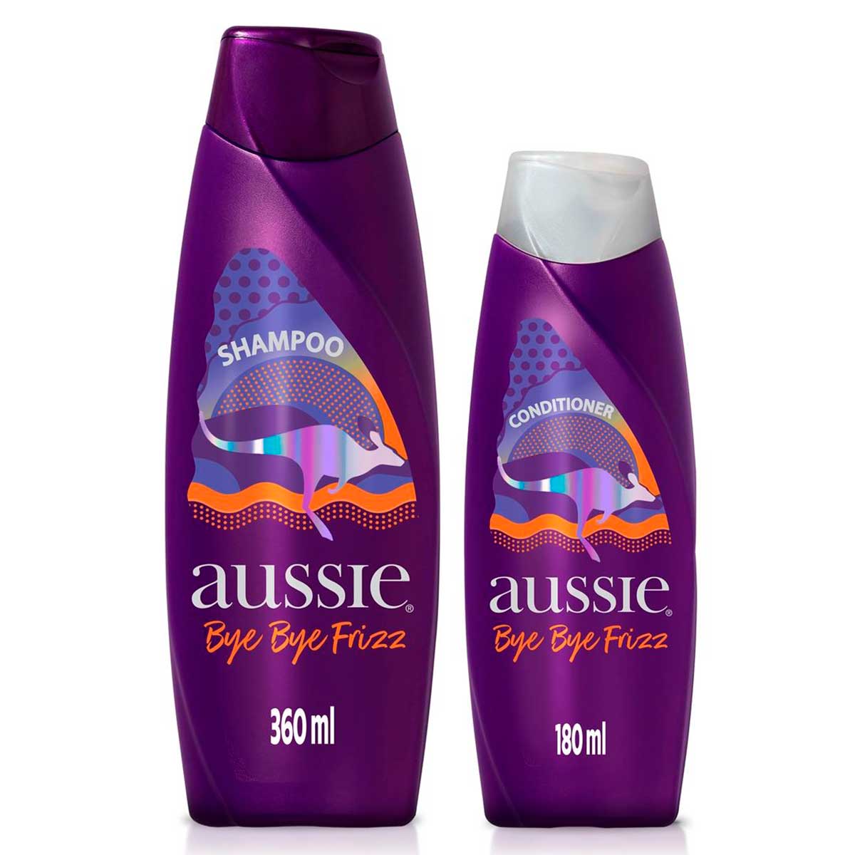 Kit Shampoo 360ml + Condicionador 180ml Aussie Bye Bye Frizz