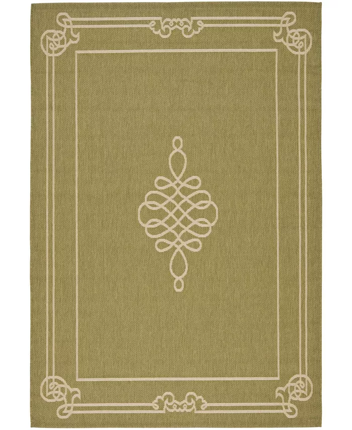 Safavieh Courtyard Green and Creme 6'7