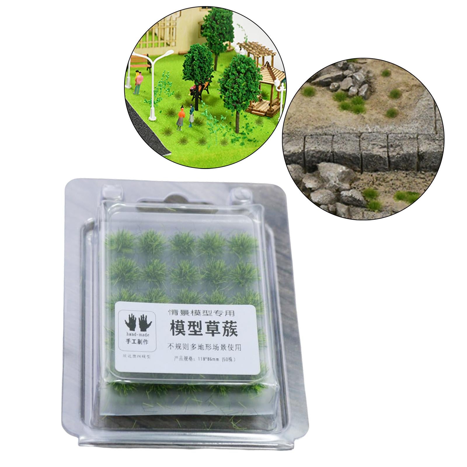 50Pcs Grass Bush Plant Scene Scene War Gaming Static Scenery Miniature B